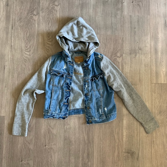 Hollister Denim Hoodie Jean Jacket 